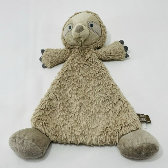 Demdaco Sebastian Sloth Rattle Blankie Security Blanket Plush Toy Baby Infant - Picture 1 of 12